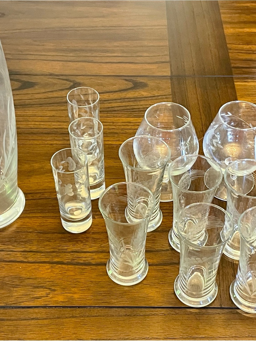 Princess House Heritage Crystal Pitcher & 11 Glasses Set (12 Pieces)